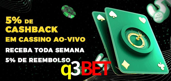 Promoções do cassino ao Vivo q3bet